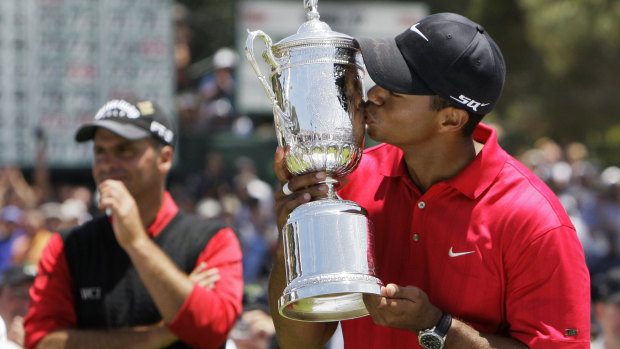 Career-high: Mediate came agonisingly close to topping Tiger Woods in his prime in the 2008 US Open.