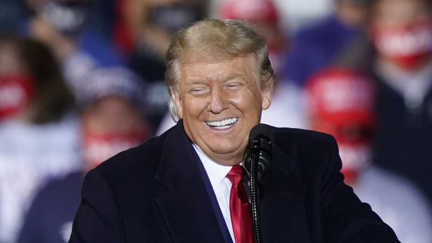 Donald Trump: all smiles at a rally in Ohio earlier this week.
