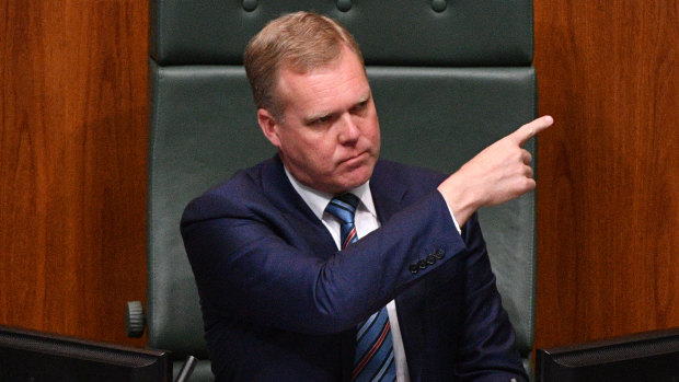 Speaker Tony Smith during question time.
