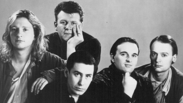 The members of Squeeze in 1985.