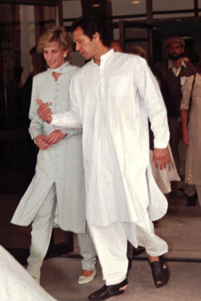 The Princess of Wales and Imran Khan in Lahore in 1996.