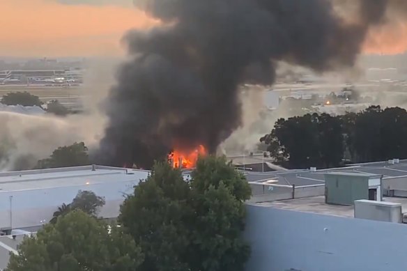 Lane Cove Public School Hall Goes Up In Flames As Mascot Fire Breaks Out Near Sydney Airport