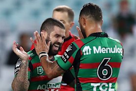 Benji Marshall congratulates his skipper.