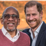 Prince Seeiso of Lesotho and Prince Harry at Sentebale’s Mamohato Children’s Centre in Maseru, Lesotho, on October 1.