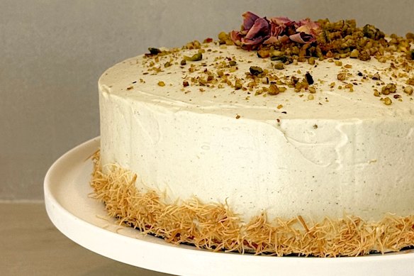 Pistachio kataifi cake at Happy Alley, Rockdale.