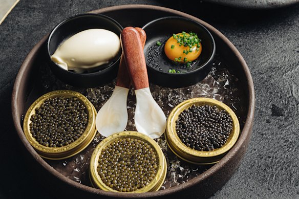 Oscietra caviar with potato rosti.