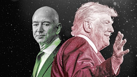 Jeff Bezos and Donald Trump.
