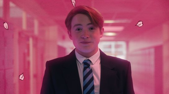 A scene from Heartstopper on Netflix. 