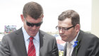 Former Crown boss James Packer with then-Victorian opposition leader Daniel Andrews at Derby Day in 2012.  