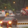 A burst sewer main on the Centenary Highway at Jindalee closed the major road on Friday morning.