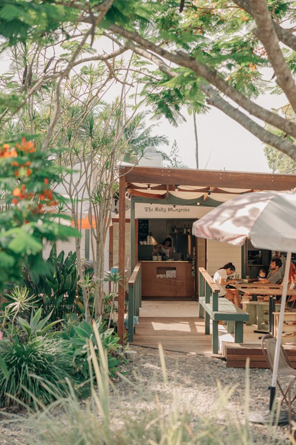 The Salty Mangrove’s sun-kissed deck.