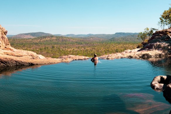 Nature’s infinity pool at Gunlom Falls.