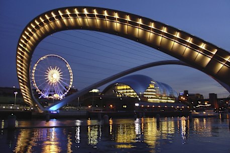The Millennium Bridge at Newcastle-upon-Tyne.
