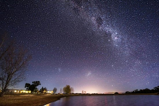 Mudgee’s Peppertree Farm under a stunning night sky.