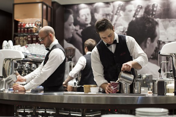 Fabio Angele, owner of Brunetti Classico, one of the new brands set up after he and brother Yuri divided Brunetti into two separate entities in August 2021. Brunetti Classico's flagship venue is in Lygon Court, Carlton (pictured).
For Good Food, 8 October, 2021