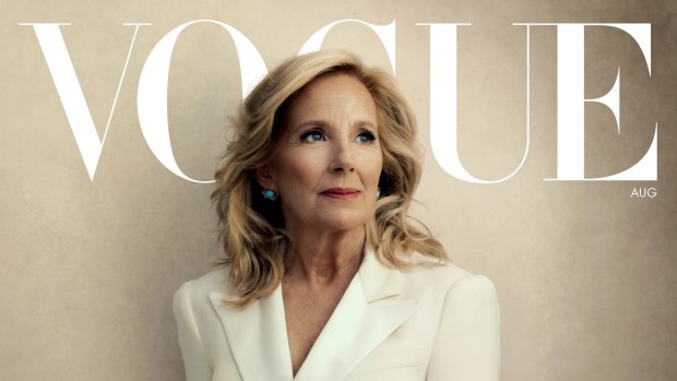 On the cover of Vogue, Jill Biden tries to project stability