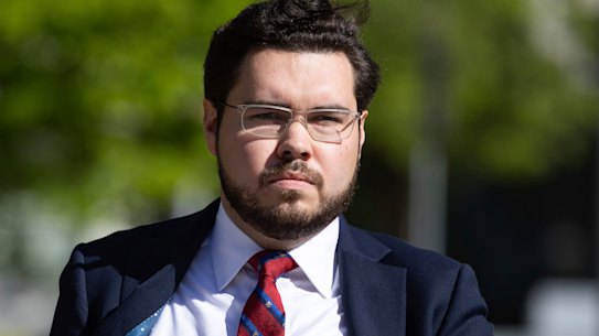 Bruce Lehrmann arrives at ACT supreme court on Friday 14 October 2022. 