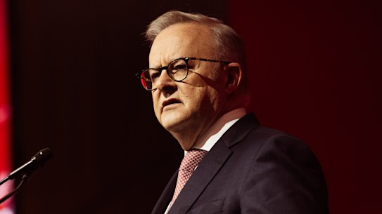 Anthony Albanese used his appearance at Victorian Labor’s annual party conference on Saturday to double down on his controversial tax agenda.