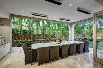 The home has a large outdoor entertaining area.