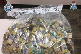 A joint operation between federal police and Victoria Police’s organised crime taskforce seized more than $1.8 million in drug money.