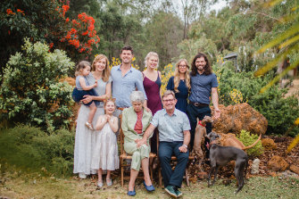 Emma Potter, centre, with her mother and siblings. 