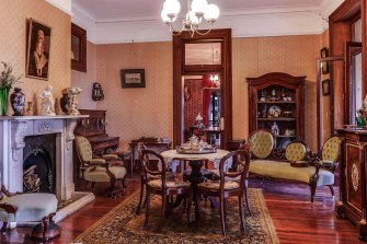 Inside Brisbaneâ€™s Newstead House before the renovation program where 5000 pieces are now being carefully stored away began last month.