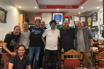 Surjit Gujral at his restaurant. 