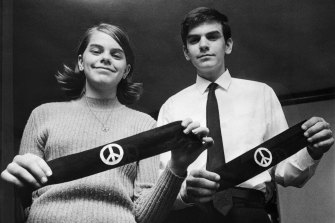 Mary and John Tinker, siblings who went to the US Supreme Court in 1969 for the right to wear black armbands to protest against the Vietnam War. 