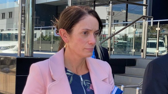 Susan Forte leaving the Toowoomba Courthouse on Tuesday afternoon.