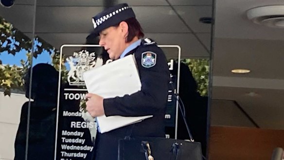 Inspector Sharee Cumming leaves Toowoomba Courthouse on Thursday afternoon.