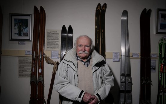 Long-time Thredbo resident and former Winter Olympian Frank Prihoda  at the Thredbo Museum.