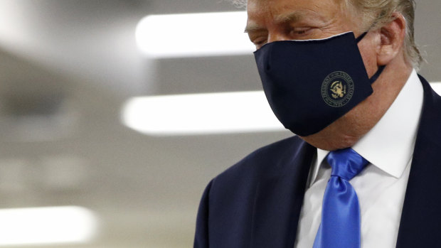 US President Donald Trump wore a face mask at the Walter Reed National Military Medical Centre.