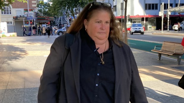 Detective Sergeant Virginia Gray leaves the Brisbane Magistrates Court last Thursday.