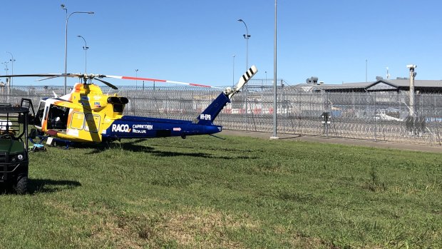 An RACQ Capricorn Rescue helicopter was tasked to support ambulance officers at the Capricornia Correctional Facility. One patient was flown to Rockhampton for further treatment.