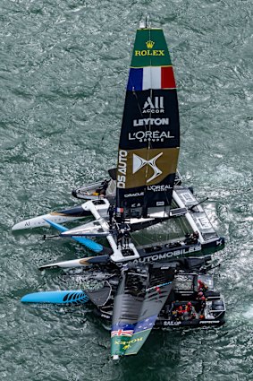 New Zealand’s catamaran was more damaged in the aftermath. 