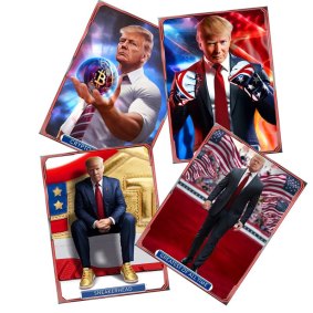 Donald Trump’s new edition “America First” digital trading cards.