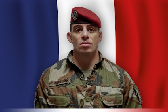 Staff Sergeant Florian Montorio, in an image shared by France’s Chief of the Defence Staff.