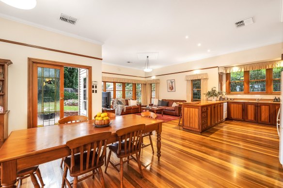 The home had a period interior with polished wooden accents.