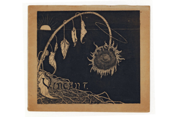 The cover of an 1892 Van Gogh exhibition catalogue in Amsterdam.