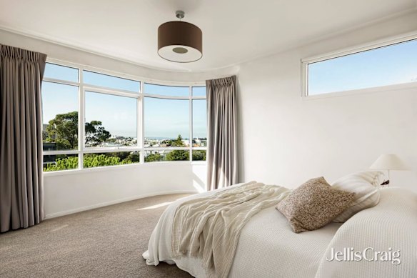 The property has views of the bay.