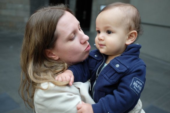 Two-year-old Isaac Oehlers with his mother, Sarah Copland. Isaac was the youngest victim of the Beirut blast on August 4, 2020.