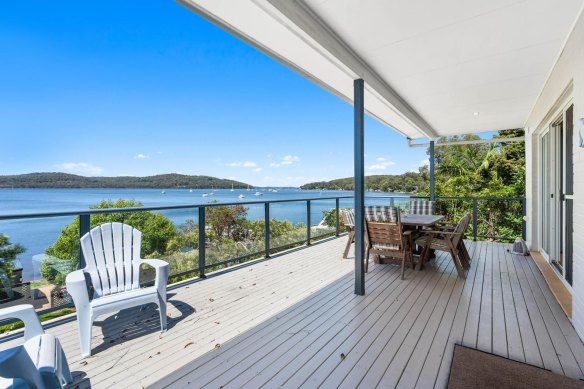 The house purchased by Tony Abbott is set on a street-to-waterfront block.