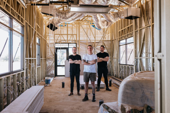 The Coffee Heads crew (left to right): Brendan Pratt, Isaac Kara and James Tischhauser.