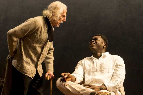 Peter Carroll and Mandela Mathia in The Cherry Orchard.