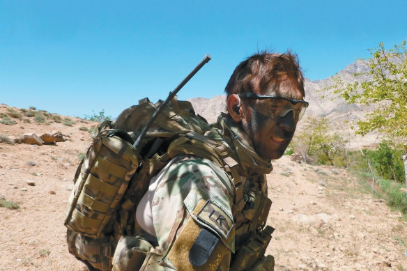 Dusty Miller on patrol in Afghanistan in 2012. 