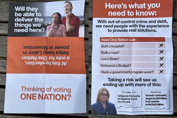 The Liberal Party is campaigning against One Nation in the Nepean byelection.