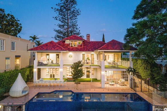 The three-level house purchased by tech veteran Adam Bosworth is set on 1619 square metres of river frontage in Brisbane.