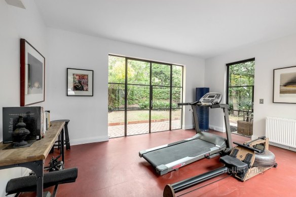The historic house also has room for a home gym.