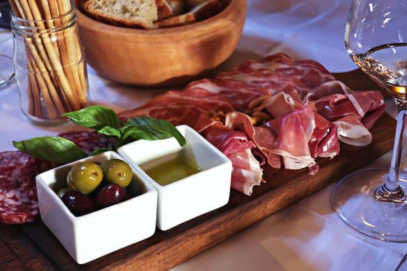 Wine and charcuterie on the Zagreb Food Tour.