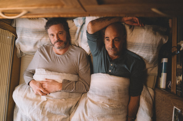 Colin Firth and Stanley Tucci in Supernova.